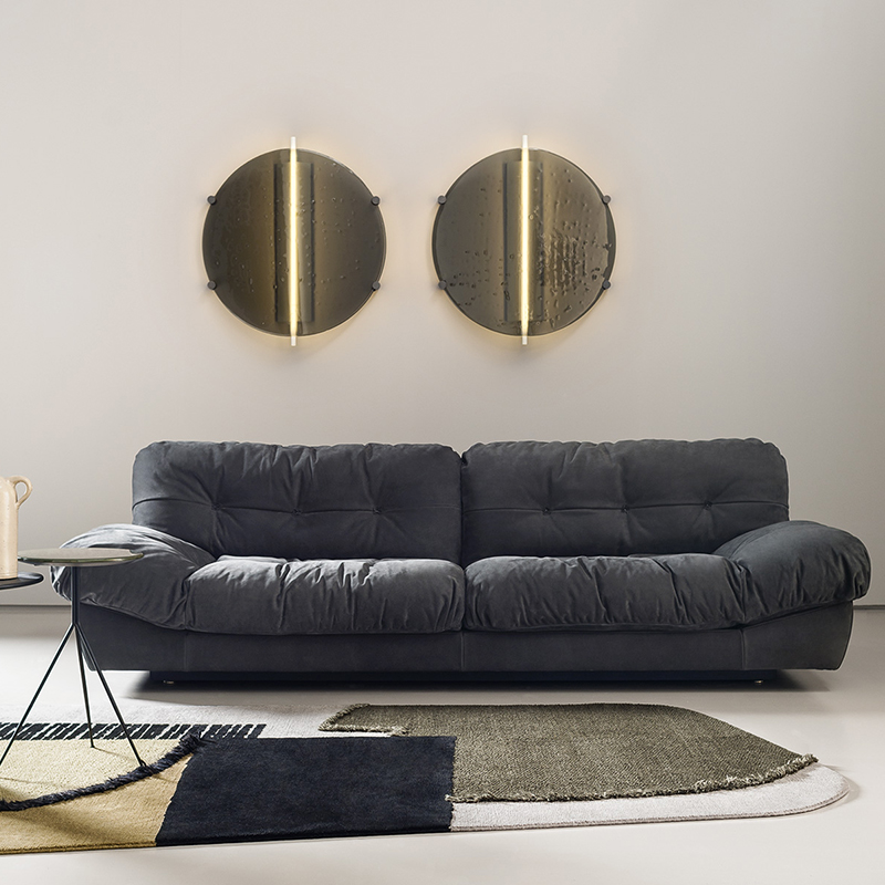 Italiensk design sovende doven sofa læder baxter sky sofa sektionssæt møbler stue