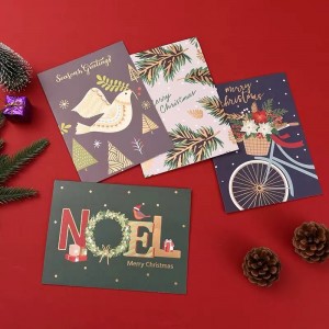 lykønskningskort trykt kraftpapir til fødselsdags brugerdefineret logo trykt 150 g/200g/250g/300g papir trykt gave flerfarvet gave fødselsdag tak kort julekort