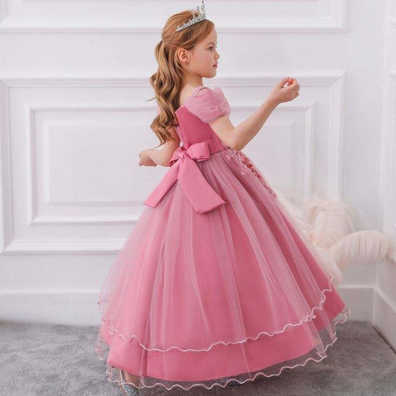 Baby Frock Designs Boutique Girl \\'s Grown Dress Western Style for Kids Evening Party Girl Dress LP-213