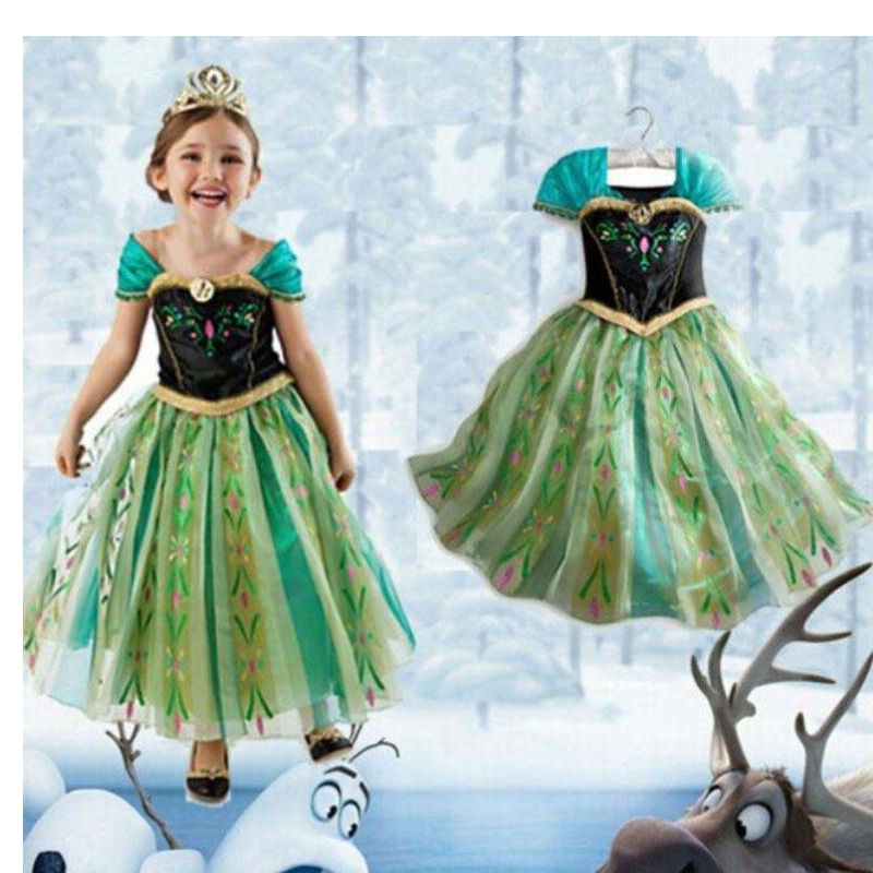 Elsa engros lille pige fest slid cosplay tøj ikke prinsesse kjole bxlsxb