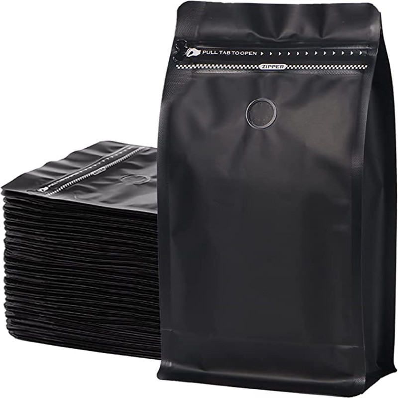 Flad bundkaffepose med ventil