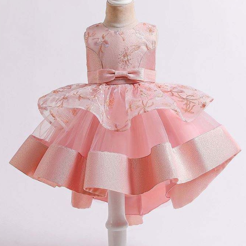 Baige 2021Summer Børns bageste prinsesse kjole Multi-lag Mesh Kids Wedding Cake Ball Gown L5251