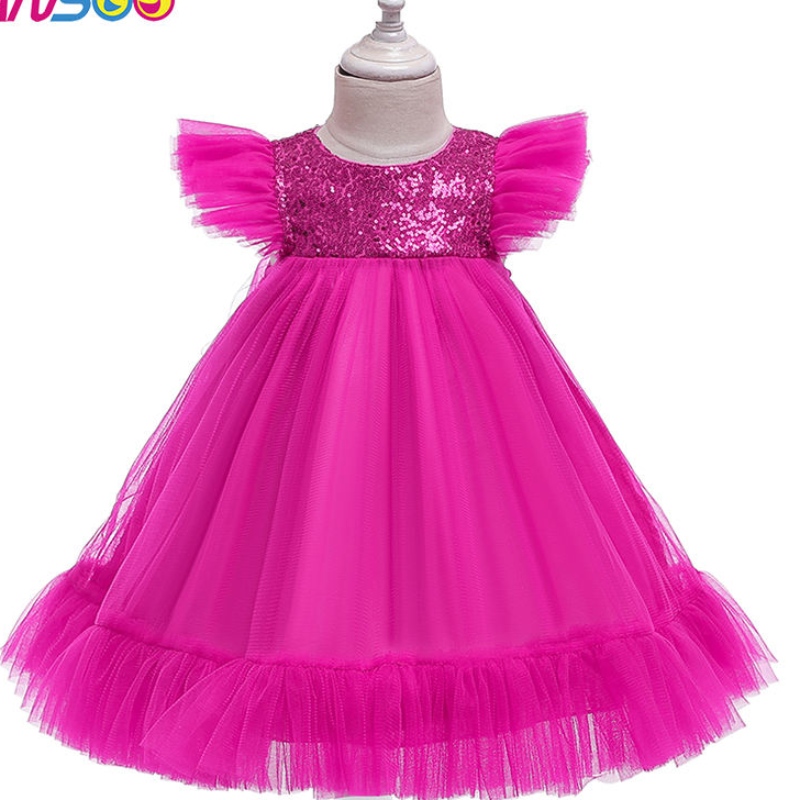 Ansoo Pink Tutu Flower Girls \\ 'Børn Party Princess Baby Girl Wedly Dress 2-10 til fest bryllupspiger børn