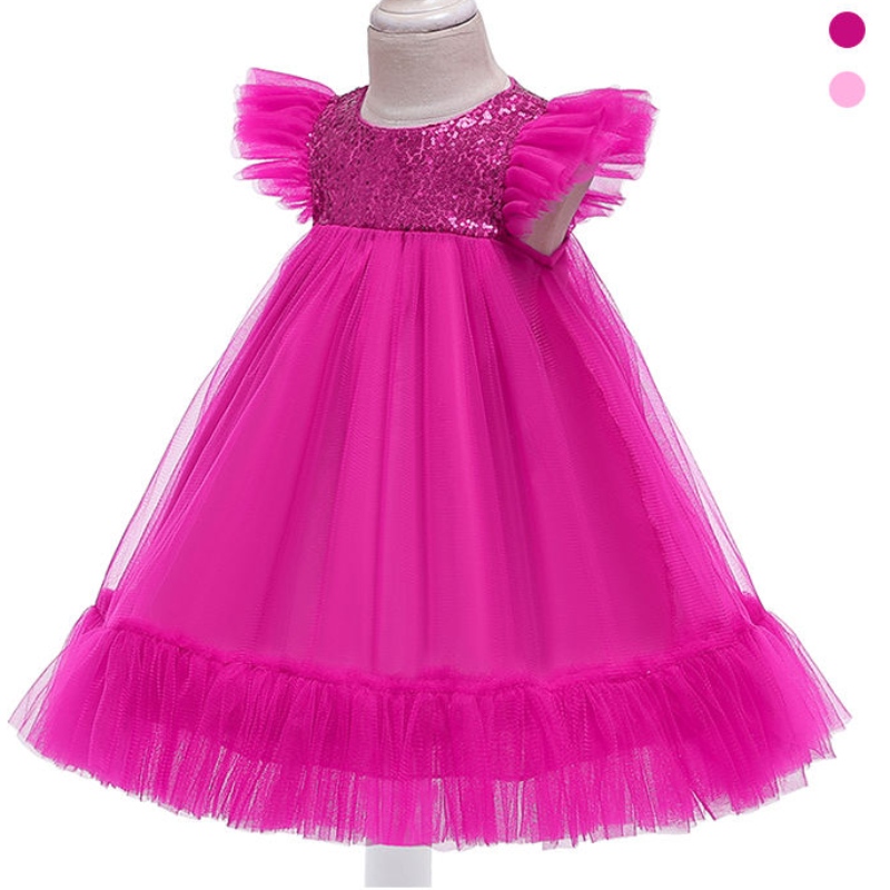 Ansoo Pink Tutu Flower Girls \\ 'Børn Party Princess Baby Girl Wedly Dress 2-10 til fest bryllupspiger børn