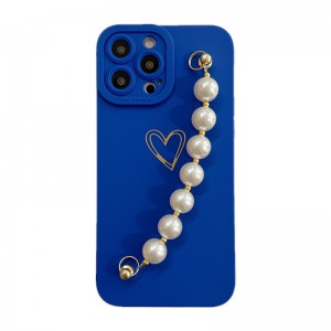 Detnye produkt gælder for Apple iPhone14Pro Pearl Bracelet Protective Case, og linsen er fuldt beskyttet og opgraderet