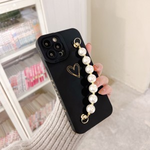 Detnye produkt gælder for Apple iPhone14Pro Pearl Bracelet Protective Case, og linsen er fuldt beskyttet og opgraderet