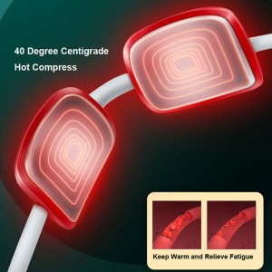 Bærbar elektrisk pulshals -massager til smertelindring, intelligent halsmassage med varmeudløserpunkt massager