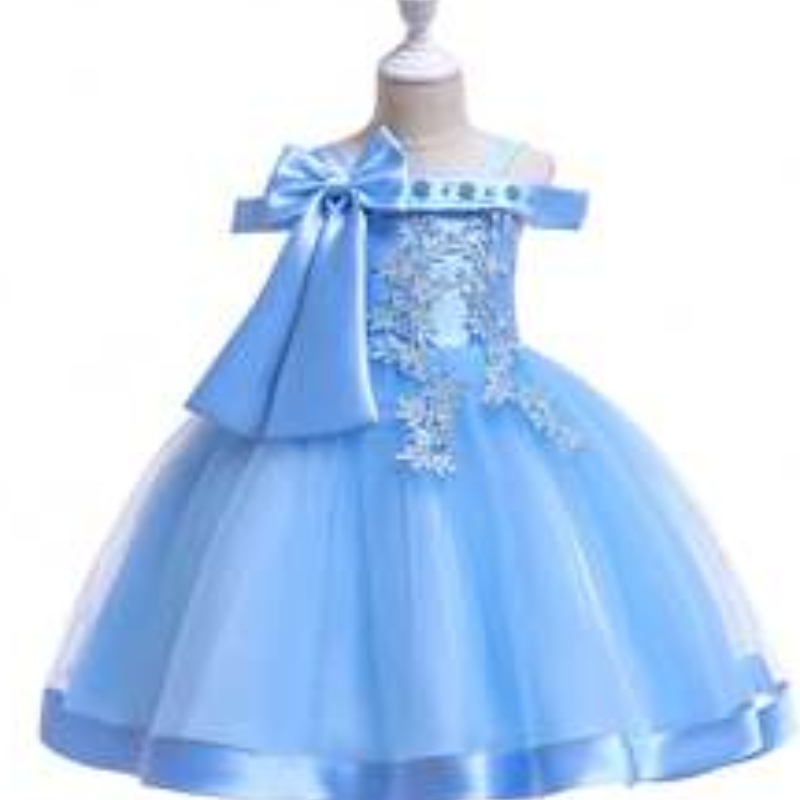 Baige Kids Brudekjoler Baby Flower Dress Children Frock Design L5081