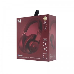 Hovedtelefoner emballageboks dobbelt kobberpapir lamineret grå tavle klap magnet boks hård papirboks