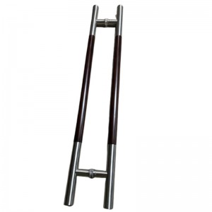 SS-039 Moderne trægreb Dobbeltsidet stige-stil trækhåndtag, rustfrit stål glasdørhåndtag