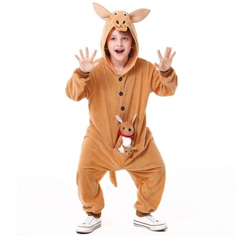 Børns dag cosplay baby forælder-barn dyre kjole børns hætte kænguru mascotte kostume