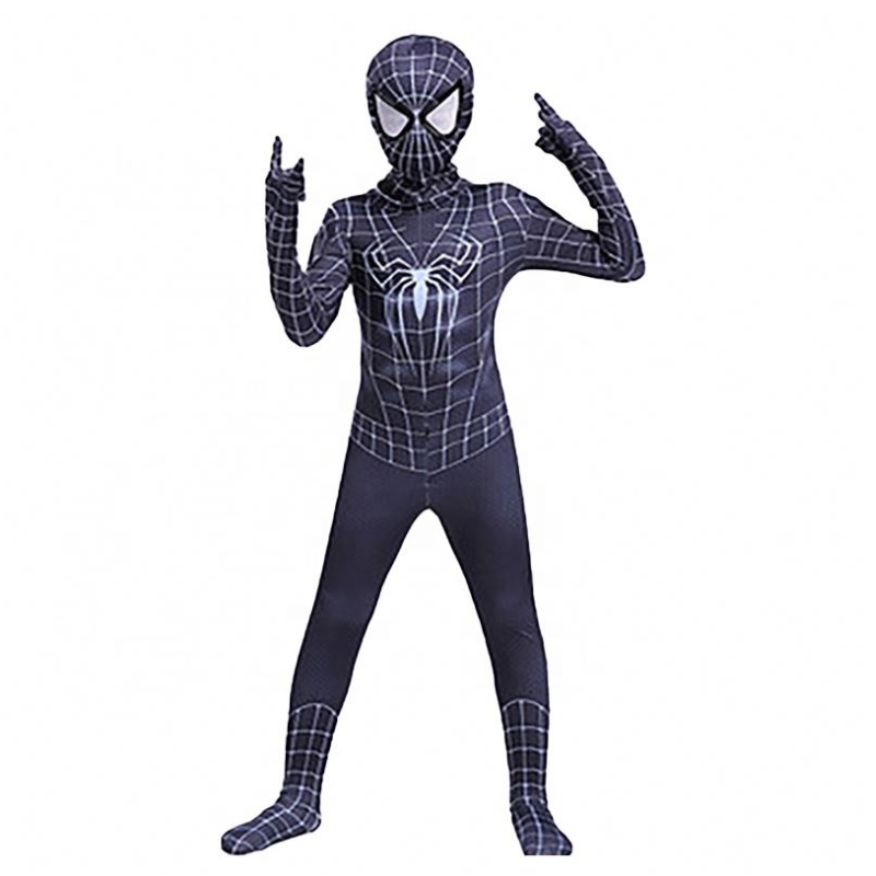 Cool fancy sort halloween tøj til børn&adults tv&film superhelt cosplay fabrik traje edderkop mand kostume dragt