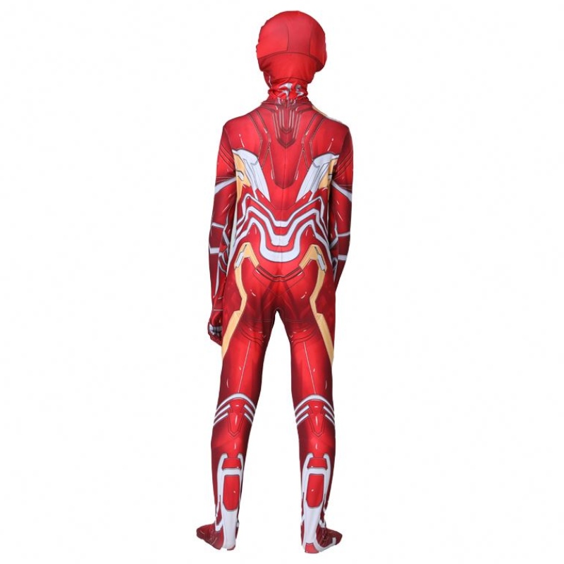 Tilpasset klassisk Halloween cos forældre børn muskel rustning design 3d print avenger jumpsuit jern kostume dragt til mænd børn