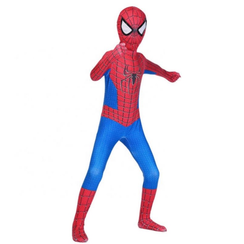 Rød spiderman jumpsuit cosplay kostume til børnetøj sæt spider mand dragt