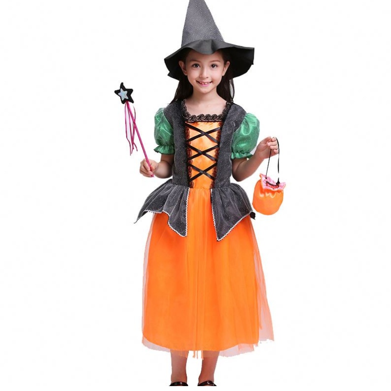 2022 Halloween Party Dress Up Witch Dance Costume With Witches Hat HCVM-004