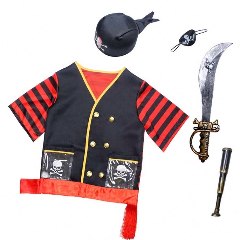 Halloween Kids Deluxe Costume Set Boys Children \\ 's piratdragt med tilbehør HCBC-016