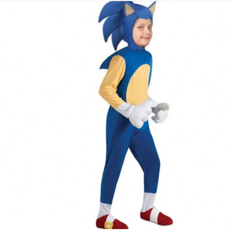Sonic Halloween Børns kostume Sonic the Hedgehog Cartoon Sonic Boy Cosplay Game Performance Costume