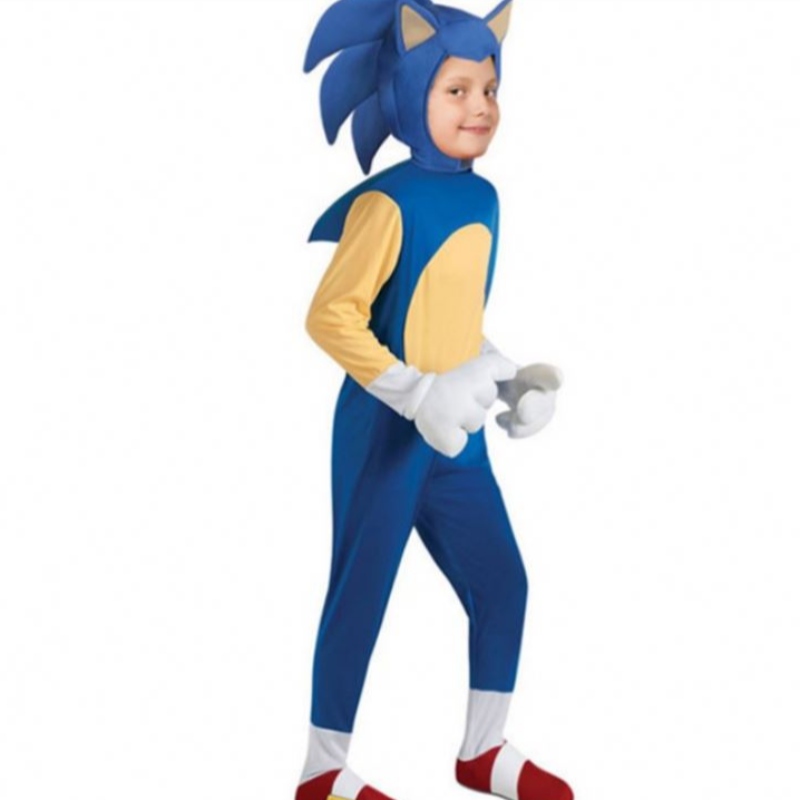 Onic Halloween Børns kostume Sonic The Hedgehog Cartoon Sonic Boy Cosplay Game Performance Costume