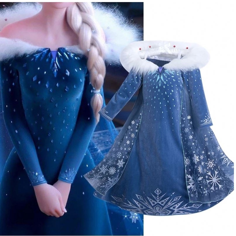 Baige cosplay fest dress up prinsesse Elsa Anna Fashion kjole kostume Halloween Fairy Princess Kids Fancy Dress Costume