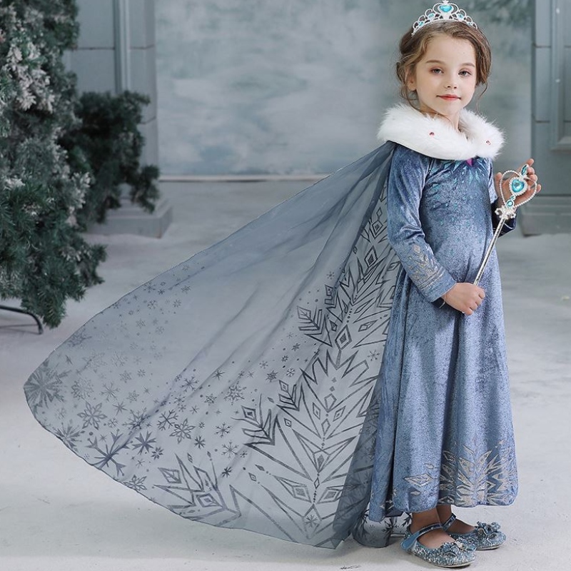 Baige cosplay fest dress up prinsesse Elsa Anna Fashion kjole kostume Halloween Fairy Princess Kids Fancy Dress Costume