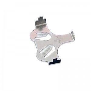 Knapcelle CR2032 Batteri Holder Precision Nikkelbelagt batteri stempling stabil 3V 0,25 mm