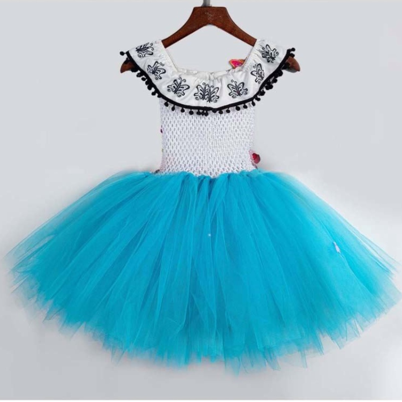 Halloween tøj børn hæklet tyl fluffy blomst encanto mirabel tutu kjole