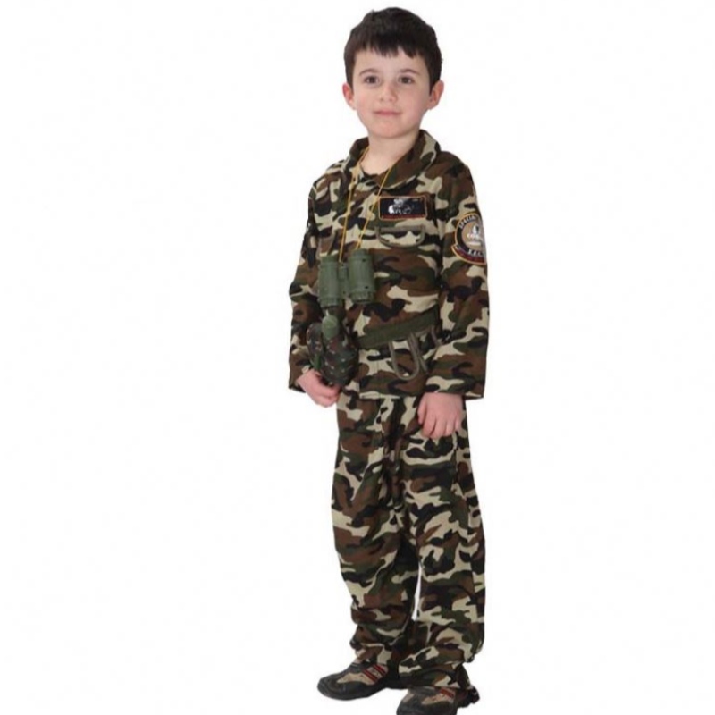 Drenge soldat kostume militær uniform dragt børn hær kostume hcbc-010