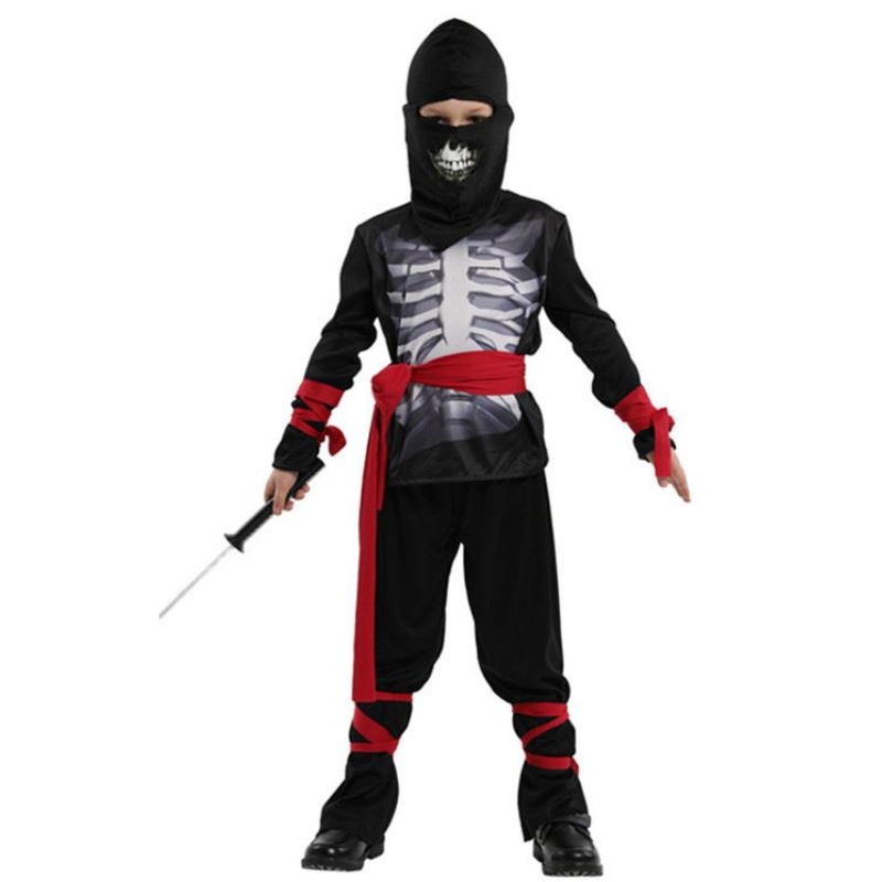 Halloween Children Boy Costume Carnival Costume Cosplay Skeleton Ninja Costume
