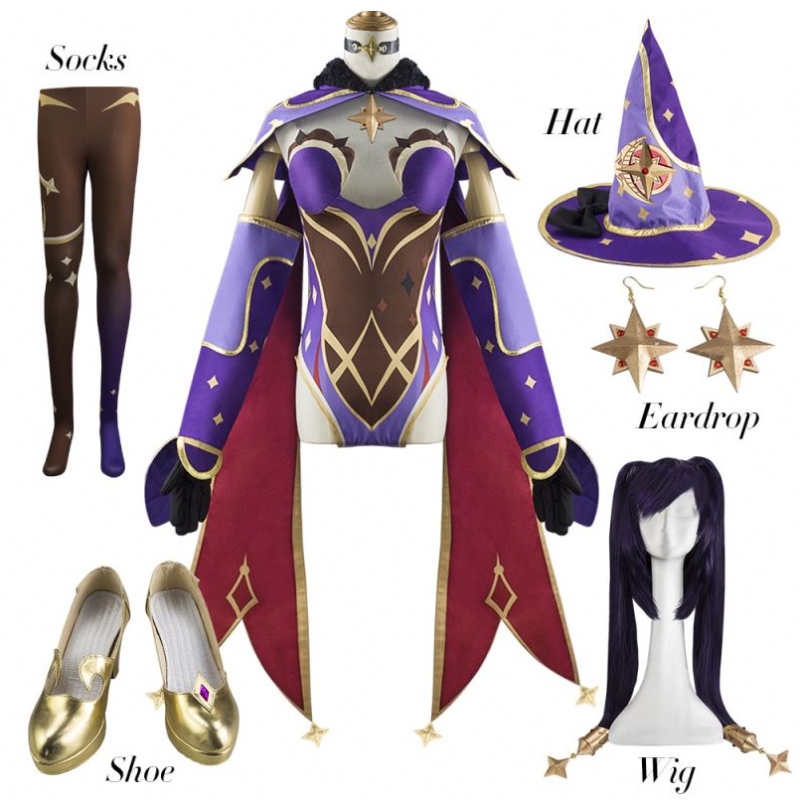 Uwowo -spil genshin påvirkning mona megistus astral refleksion cosplay kostume speciel sød gådefuld astrolog