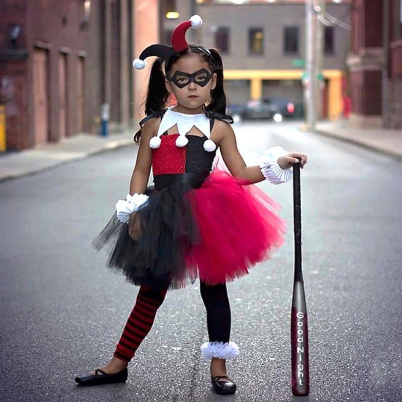 Selvmord Harley Squad Quinn Anime kostumer Purim Christmas Halloween Party Cosplay tøjkjole til børn