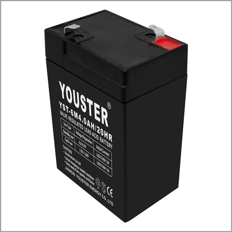 Vedligeholdelsesfrit lang levetid agm batteri 6V4AHblysyre batteri til nødbelysning