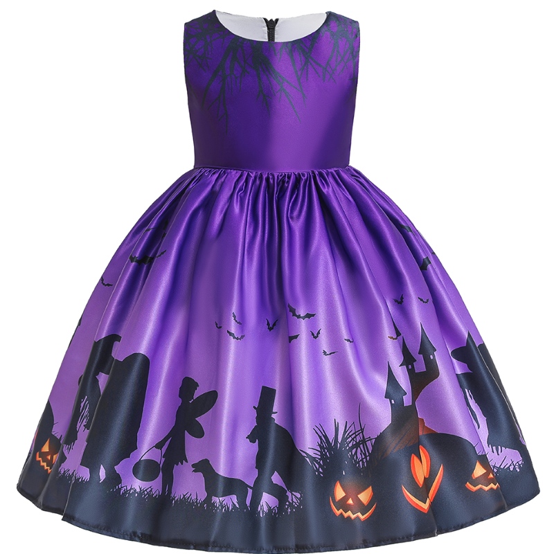 Børns tøjprint Halloween Princess Dress til Halloween