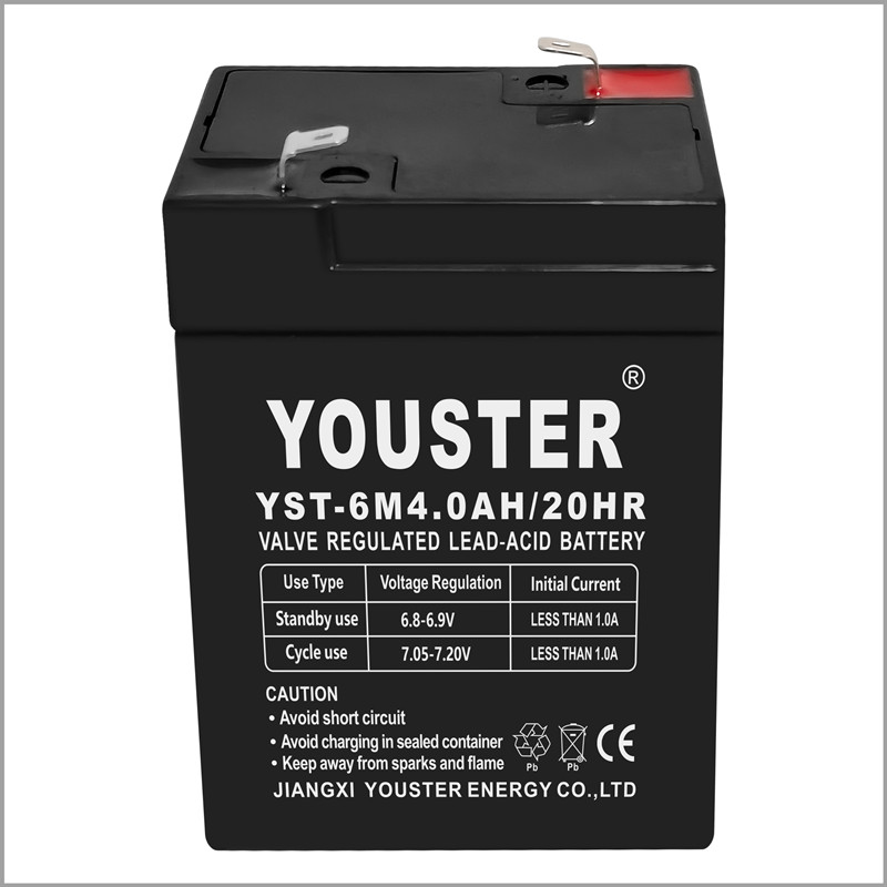 Vedligeholdelsesfrit lang levetid agm batteri 6V4AHblysyre batteri til nødbelysning