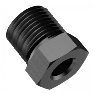 1/4 NPT Mand til 1/8 NPT Kvindelige Reducer Fitting Adapter Hex Bushing Hul Aluminium