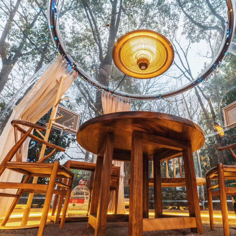 3,0 Meter Transparent kuppeltelt geodætisk udendørs camping kuppeltelt til resort hotel, Camping, Udendørs aktiviteter