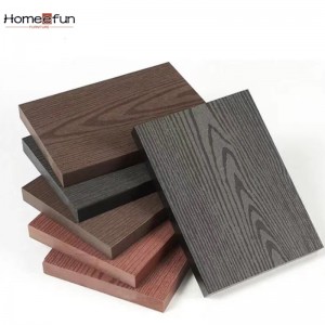 2022 nye 3D WPC Decking Wood Plastic Composite PE Udendørs hul massiv Decking Gulv Antiseptisk