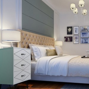 Luksus Factory Tilpas MDF træ natbord hjem brug sengebord natbord