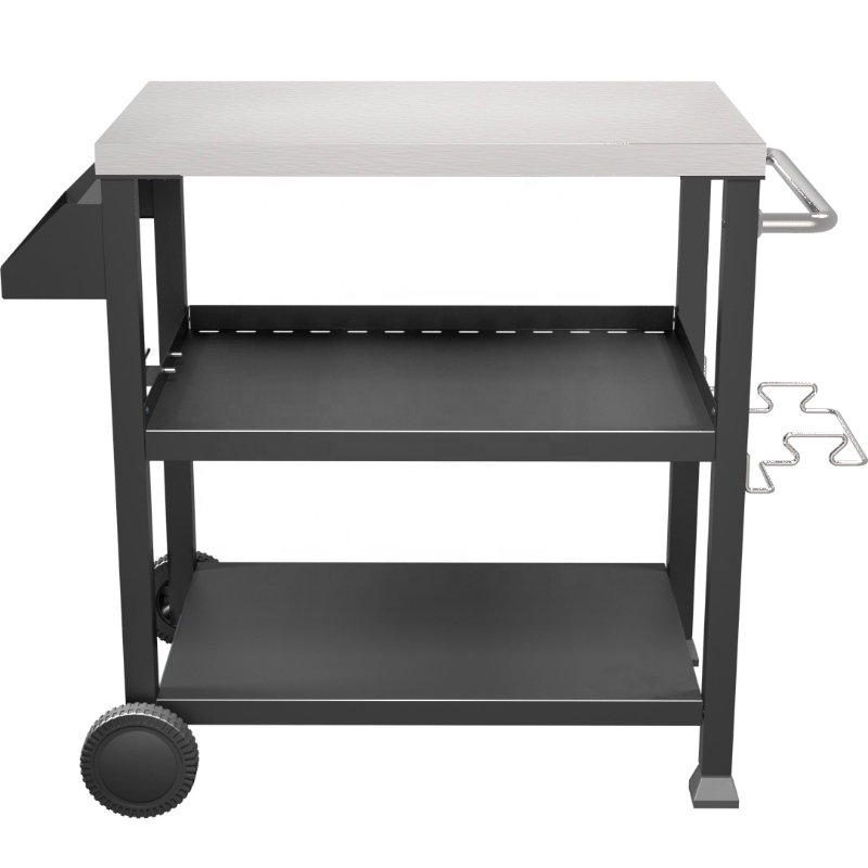 Multifunktionel Aftagelig Køkkenhylde Organizer Opbevaring Rack Køkken arbejdsbord 2Pcs 6 tommer PE hjul