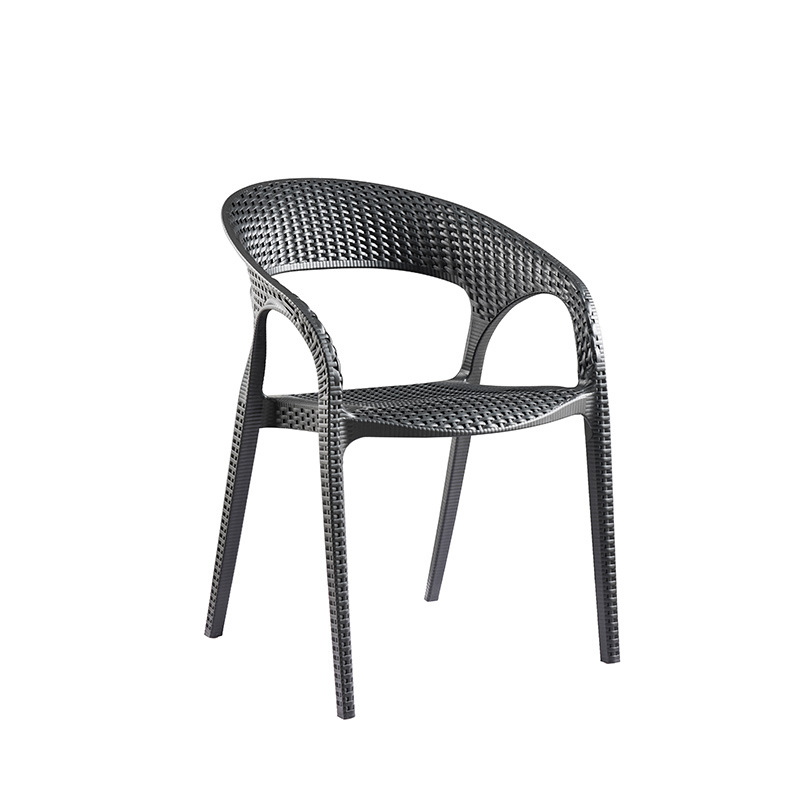 PP rattan stil cafe stole udendørs møbler have plast harpiks stol plast havestole