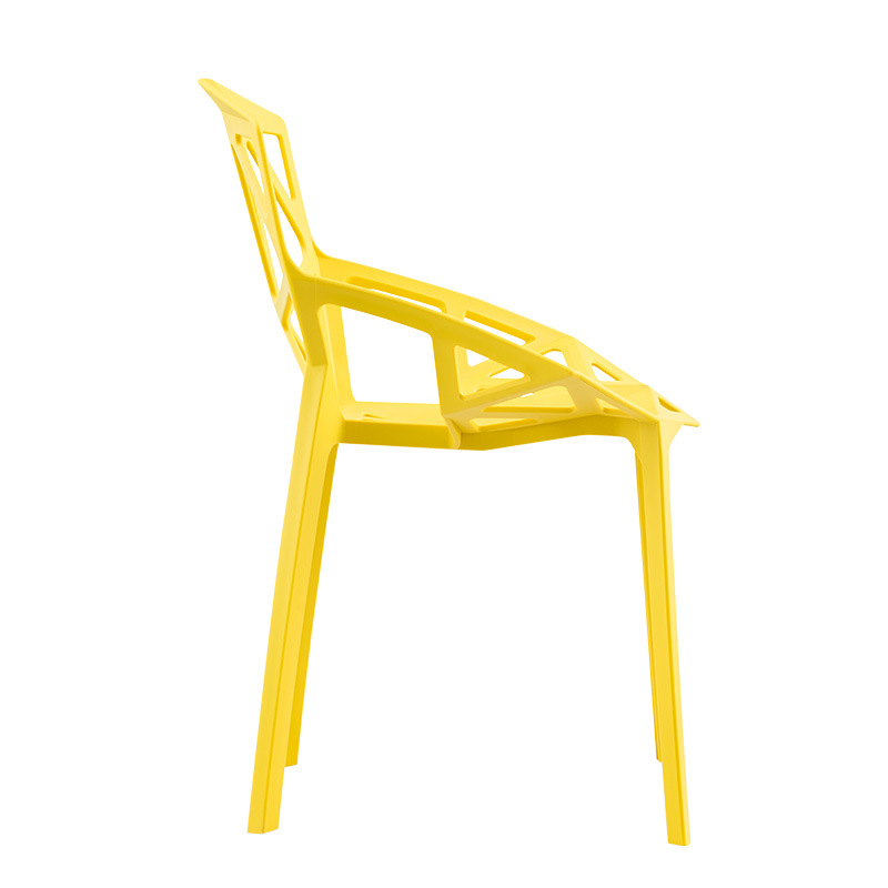 Til indendørs udendørs enkle design moderne look buet ryg plast spisestole
