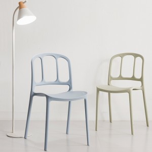 Moderne udendørs caféstole restaurant spisestol høj kvalitet stable lounge plaststol