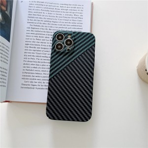 Gennemsigtig til Apple iPhone 14Pro-sag, carbonfiber ultratynd faldbeskyttelsestelefon læder cover iPhone 14promax sag