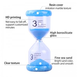 Bestseller Farverig plastik Sand Timer Clock 2/3/5/10/15/30 min til børnepil Decor Hourglass