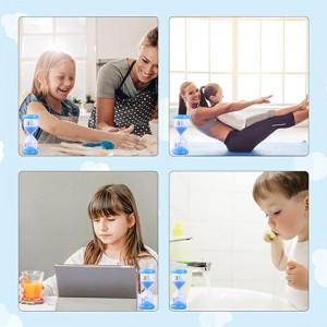 Bestseller Farverig plastik Sand Timer Clock 2/3/5/10/15/30 min til børnepil Decor Hourglass