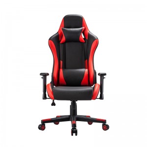 Gamer Pu Leather Racing Gaming Stol sammenklappeligt stol Gaming Office Compute Gaming Stol med LED -lys