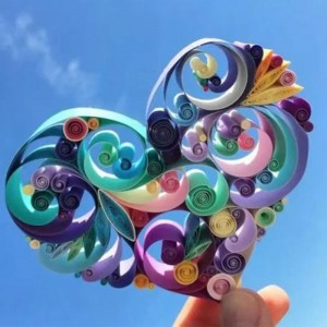 Farvet papirstrimmel