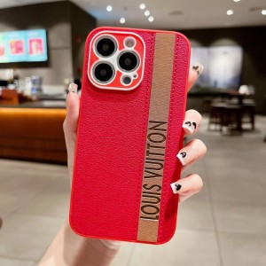 Velegnet til Apple iPhone14pro lædertelefonbeskyttelsessag, frostet TPU -anti -dråbe og anti vibrationstelefonkasse omkring personlig trend mobiltelefon beskyttende læder sag