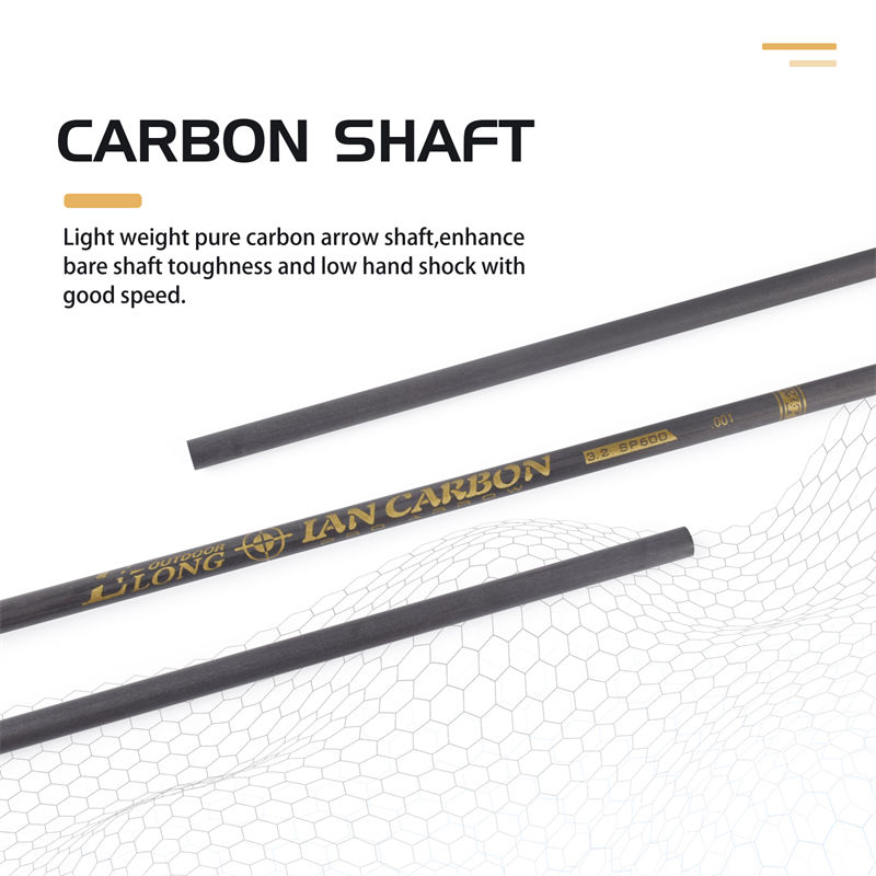 Elongarrow 32 tommer 3,2 mm SP600 Carbon Fiber Arrow Shaft til bueskytter