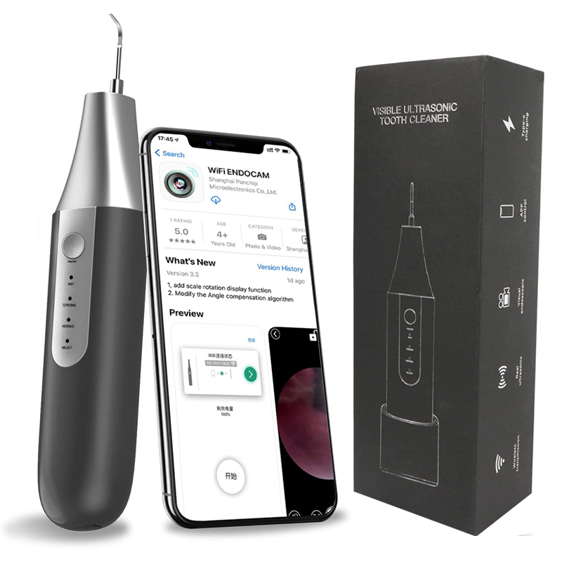 Linkbar WI FI Synlig ultralydtandrenser - Voksen tandlæge -kit Dental Plaque Remover, App til iPhone og Android