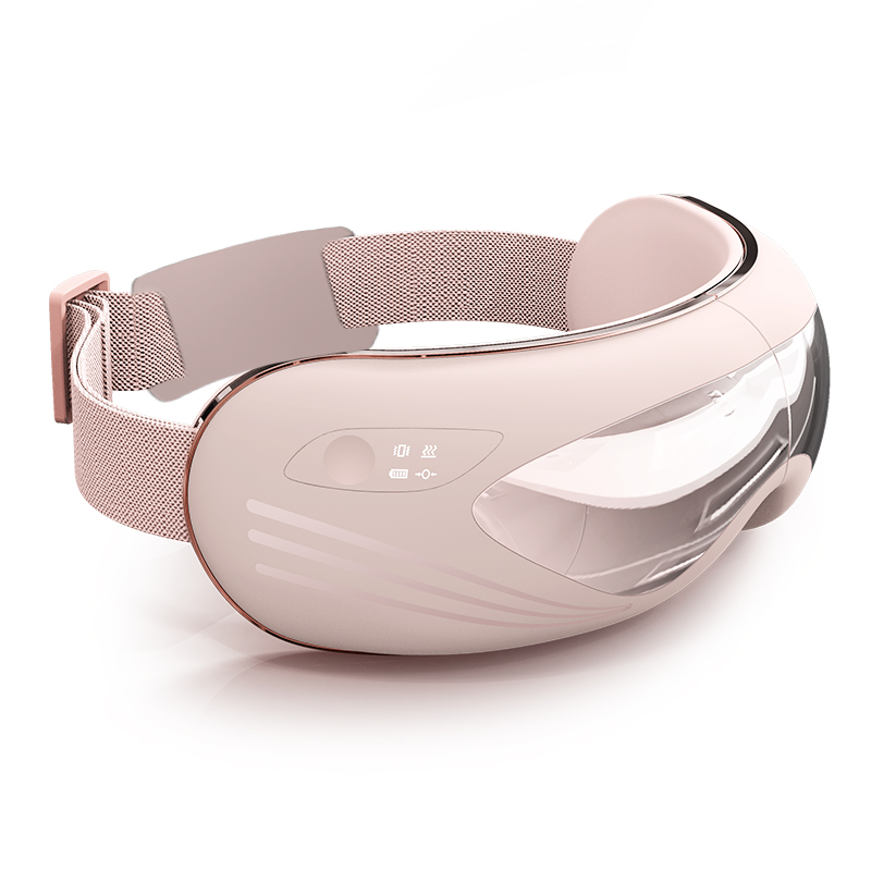 Nyt design 4D Visuel elektrisk opvarmet lufttryk øjenmassager, bærbar mini intelligent lufttryk øjen træthed migræne